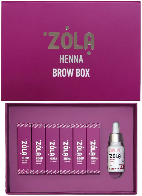 Zola Cosmetics - Eyebrow Henna Mini Kit 6 x 5g