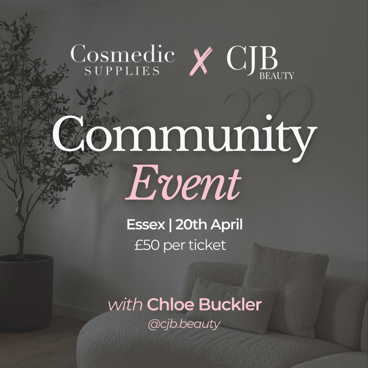 CS Community Event - 20th April - CJB Beauty Great Chesterford