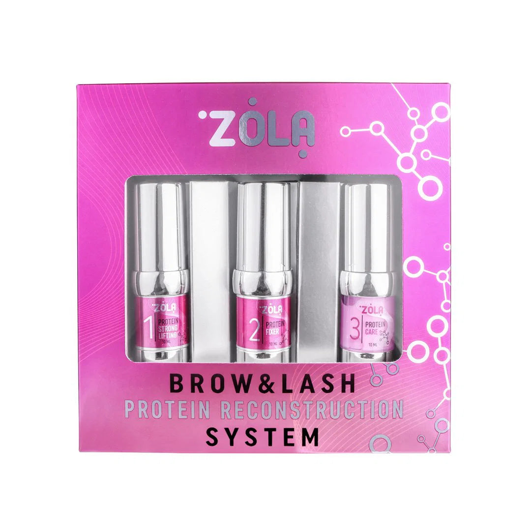Zola Cosmetics - Brow & Lash Protein Reconstruction System Set 3 x 10ml