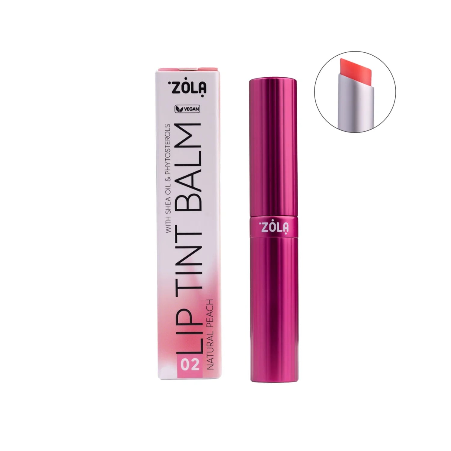 Zola Cosmetics-  Lip Tint Balm - 02 Natural Peach