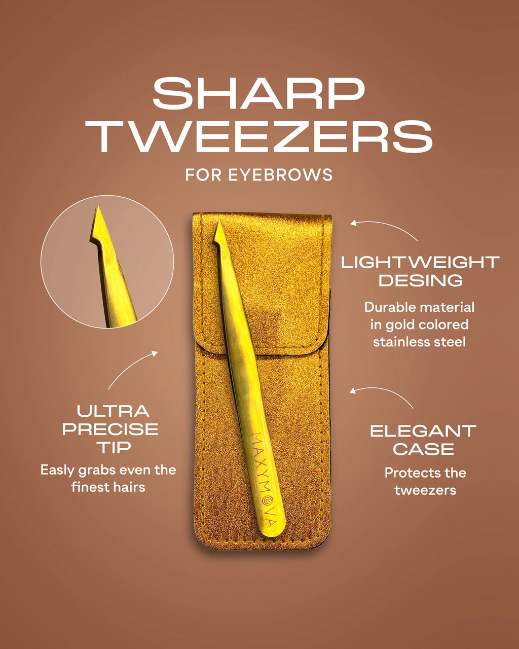 MaxyMova - Precision Stainless Steel Tweezers