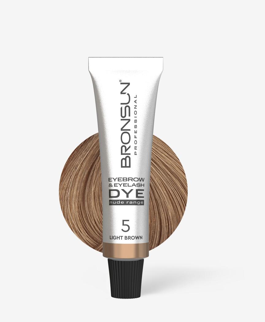 Bronsun- Eyebrow & Eyelash Cream Dye NUDE range #5 Light Brown 15ml