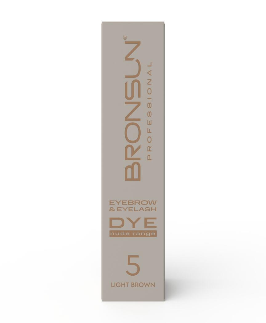 Bronsun- Eyebrow & Eyelash Cream Dye NUDE range #5 Light Brown 15ml