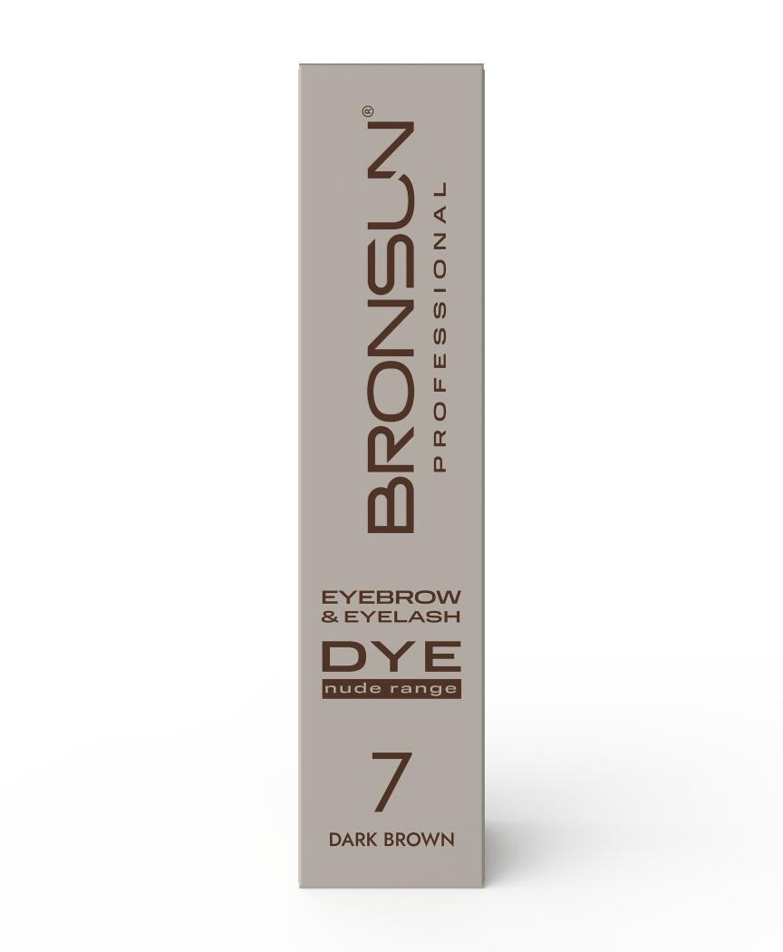 Bronsun- Eyebrow & Eyelash Cream Dye NUDE range #7 Dark Brown 15ml