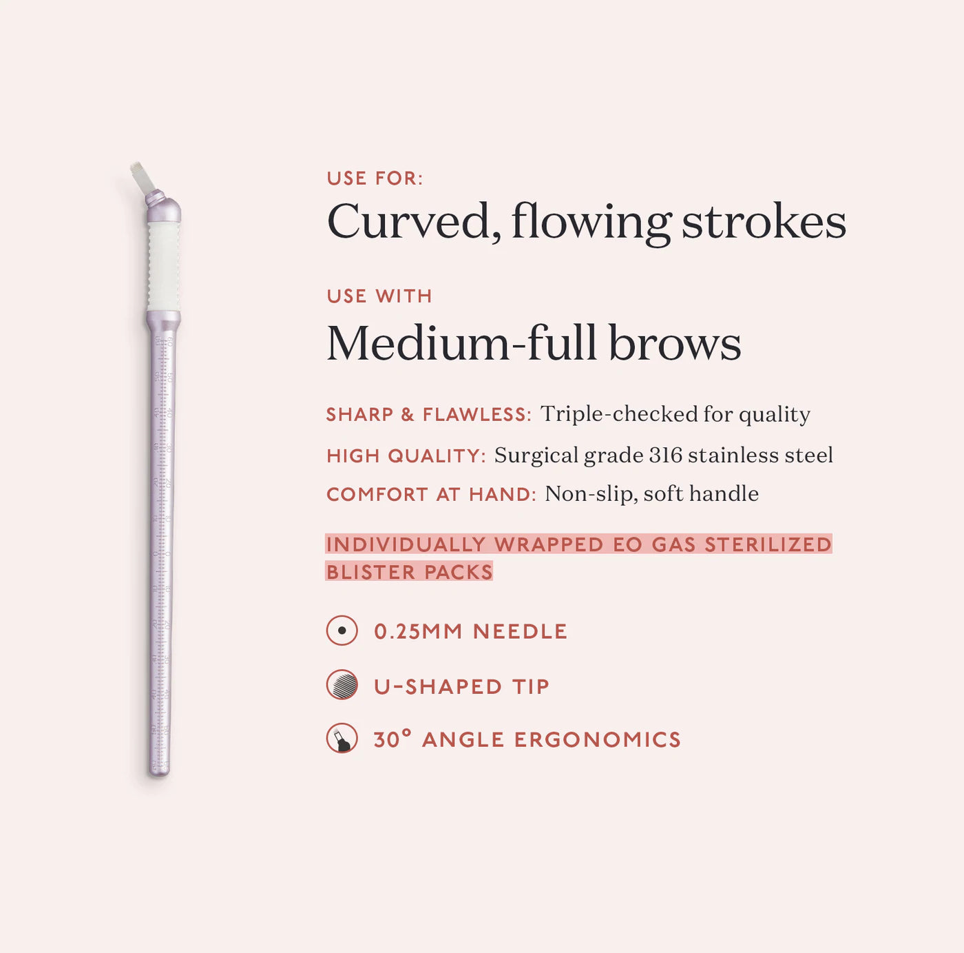 Tina Davies Microblading -U Needle Microblade - Box of 10